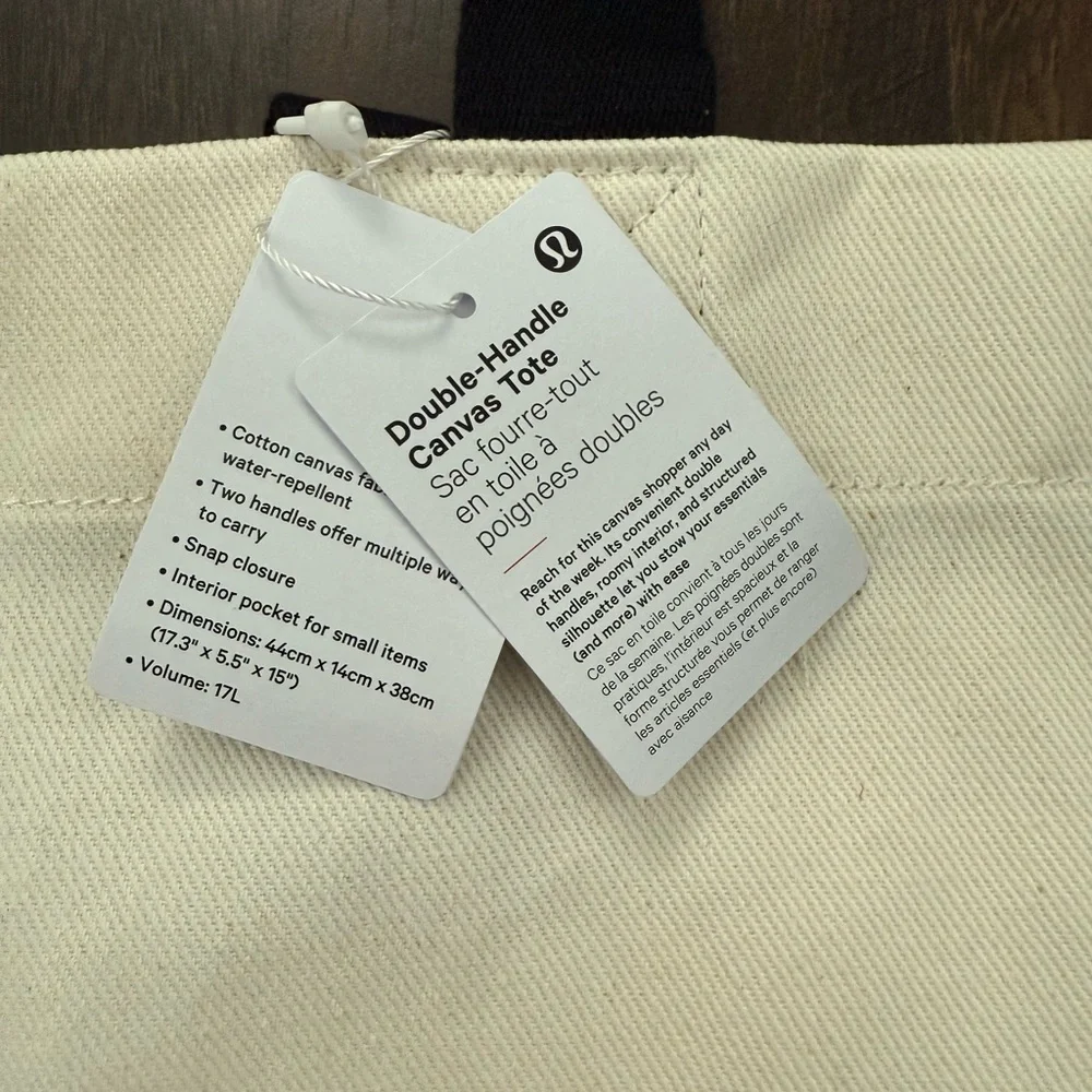 ๐ Lululemon Canvas Double Handle Tote Bag - Picture 5 of 15